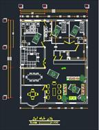 پلان معماری اسکلت فلزی (4 طبقه) ابعاد 12*14